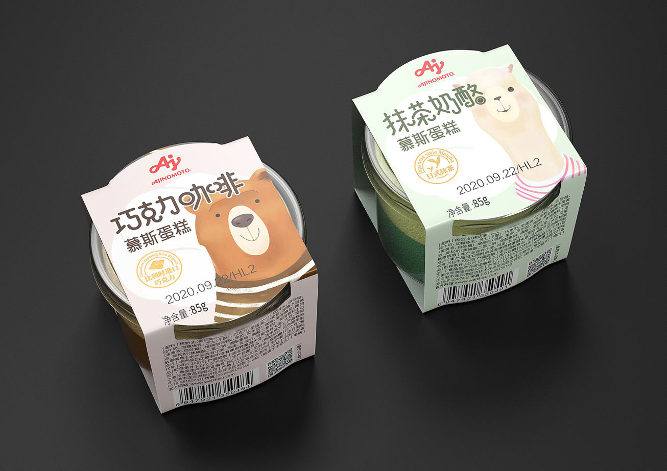 日本味之素-慕斯蛋糕包装设计